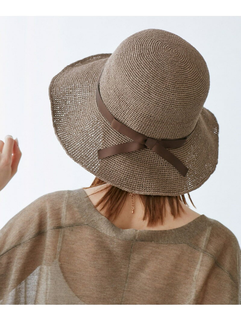 【SALE／50%OFF】細編みスリムリボンハット ROPE' PICNIC PASSAGE ロペピクニック 帽子 ハット ベージュ ブラウン【RBA_E】[Rakuten Fashion] jadorejunonline-10065461 J’aDoRe JUN ONLINE サンプル画像3