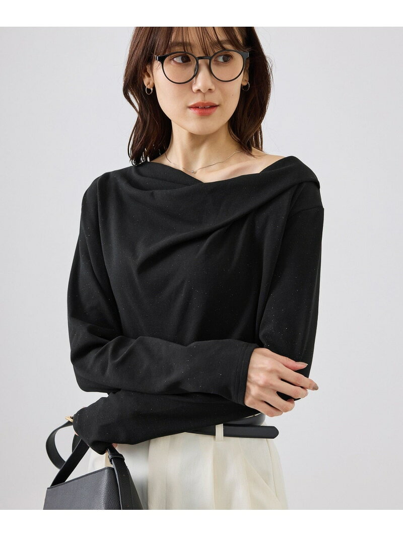 ラメドレープカットソー ROPE' PICNIC ロペピクニック トップス カットソー・Tシャツ ピンク ブラック ホワイト ベージュ【送料無料】[Rakuten Fashion] jadorejunonline-10078502 J’aDoRe JUN ONLINE サンプル画像2