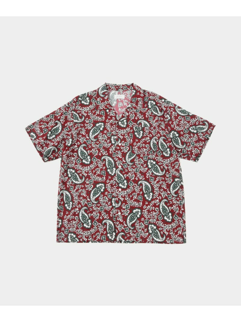 Canty Open Collar Paisley Printed SS Shirt Saturdays NYC サタデーズ　ニューヨークシティ トップス シャツ・ブラウス グリーン レッド