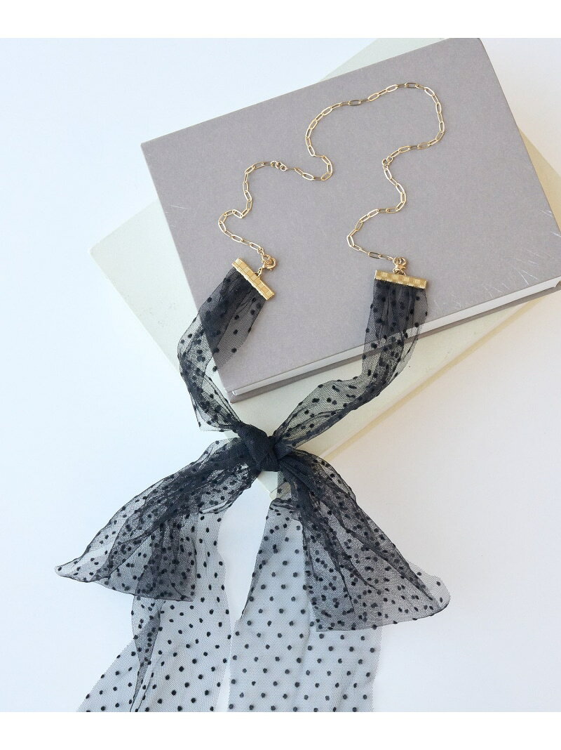 【SALE／50%OFF】オーガンジーチュールリボンネックレス ROPE' PICNIC PASSAGE ロペピクニック アクセサリー・腕時計 ネックレス ブラック【RBA_E】[Rakuten Fashion] jadorejunonline-10061201 J’aDoRe JUN ONLINE サンプル画像3