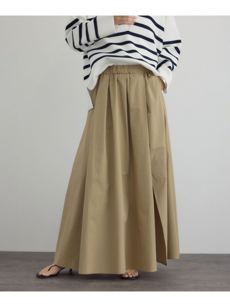 Rakuten - 【WEB・一部店舗限定】スリットフレアスカート SALON adam et rope' サロン アダム エ ロペ スカート その他のスカート ホワイト ベージュ ブラック【送料無料】[Rakuten Fashion]