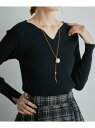【SALE/55%OFF】カラーファー*パールY字ネックレス ROPE' PICNIC PASSAGE ロペピクニック アクセサリー・腕時計 ネックレス ブルー...