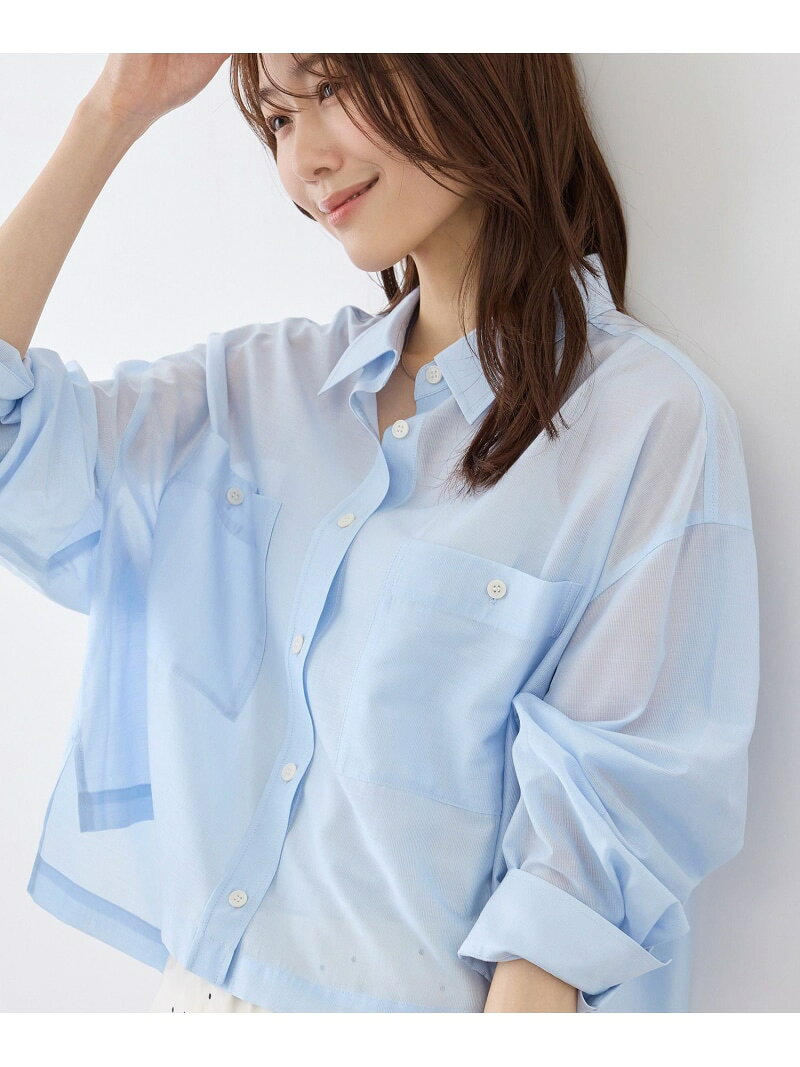 【SALE／30%OFF】カールマイヤーシアーシャツ ROPE' PICNIC ロペピクニック トップス シャツ・ブラウス ブルー グレー ホワイト ベージュ【RBA_E】[Rakuten Fashion] jadorejunonline-10075376 J’aDoRe JUN ONLINE パッケージ画像