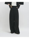 【接触冷感】タックパンツ ADAM ET ROPE' FEMME アダムエロペ パンツ スラックス・ドレスパンツ ブラック ベージュ【先行予約】*【送料無料】[...