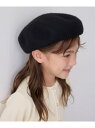 【KIDS/キッズ】ウールフェルトベレー/リンクコーデ ROPE' PICNIC KIDS ロペピクニック 帽子 ハンチング・ベレー帽 ブラック【先行予約】*[...