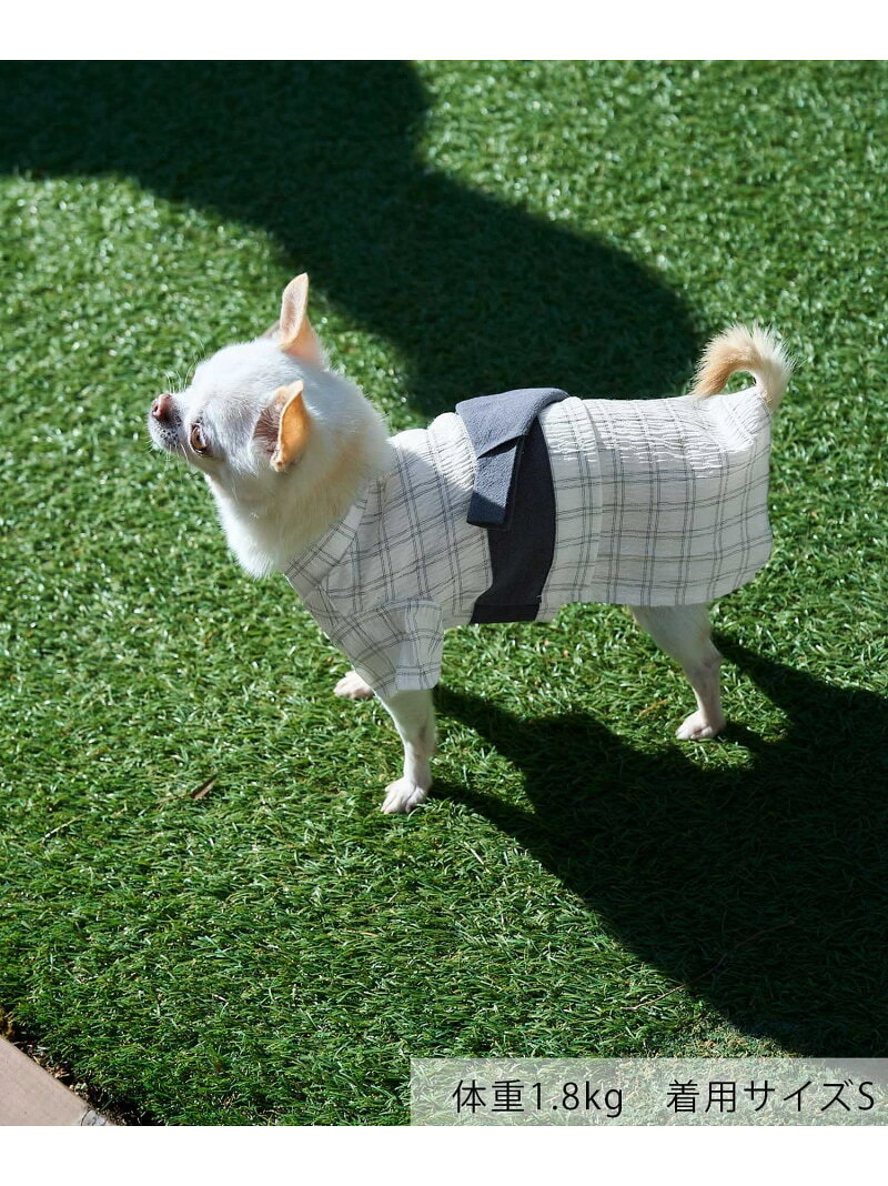 【SALE／50%OFF】【DOG】チェック柄浴衣 ROPE' PICNIC PASSAGE ロペピクニック ペット用品 ペットウェア・ペット服 ホワイト パープル【RBA_E】[Rakuten Fashion] jadorejunonline-10057892 J’aDoRe JUN ONLINE サンプル画像3