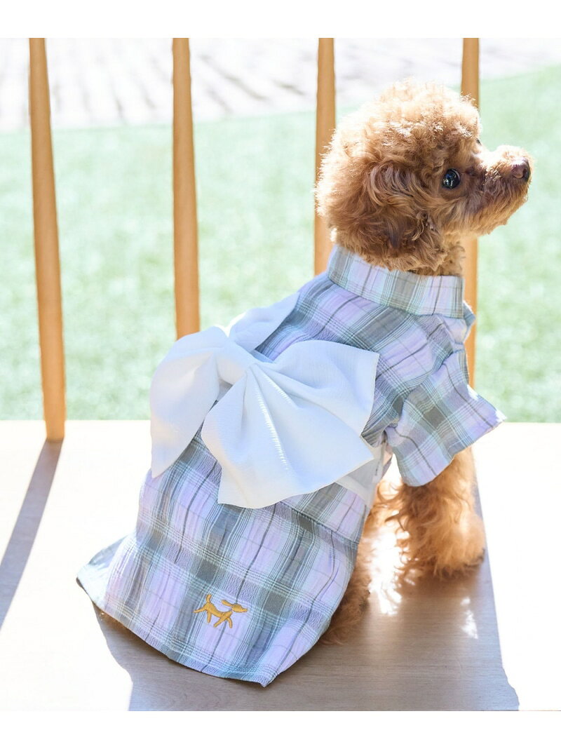 【SALE／50%OFF】【DOG】チェック柄浴衣 ROPE' PICNIC PASSAGE ロペピクニック ペット用品 ペットウェア・ペット服 ホワイト パープル【RBA_E】[Rakuten Fashion] jadorejunonline-10057892 J’aDoRe JUN ONLINE サンプル画像2