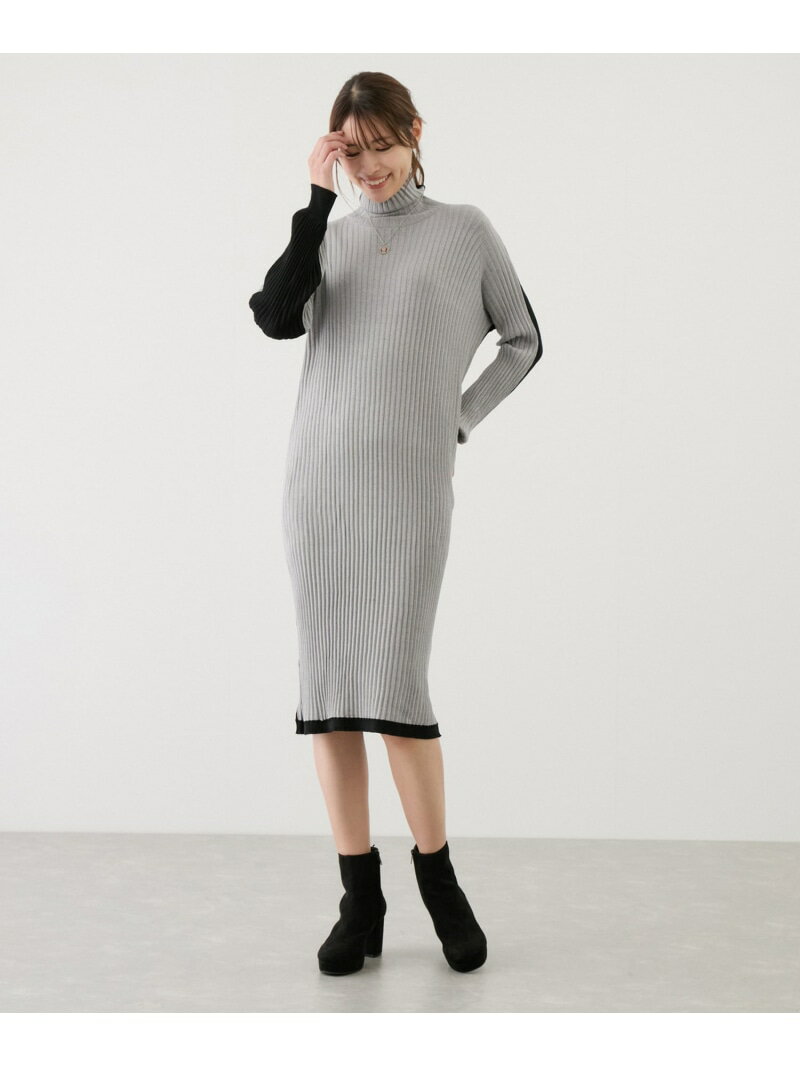 【SALE／30%OFF】【EC限定】バイカラーニットワンピース JAYRO ジャイロ ワンピース・