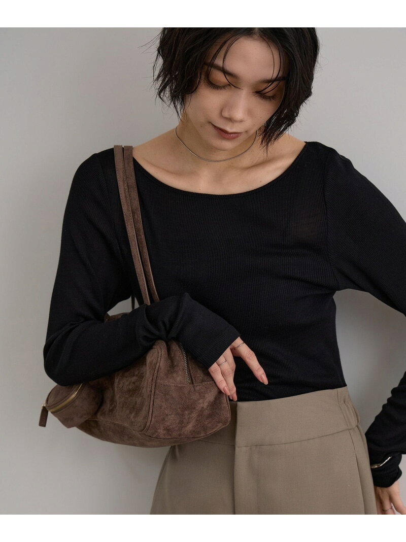 【WEB限定】チャーム付きスウェードライクミドルバッグ SALON adam et rope' サロン アダム エ ロペ バッグ ハンドバッグ ベージュ ブラウン【送料無料】[Rakuten Fashion]