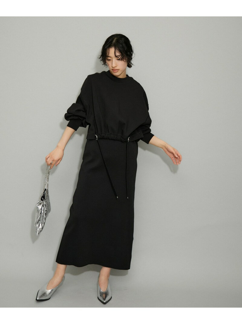 【WEB限定】リバープルオーバーコンビ4WAYワンピース ADAM ET ROPE' FEMME アダムエロペ ワンピース・ドレス ワンピース ブラック グレー ホワイト【送料無料】[Rakuten Fashion]のサムネイル