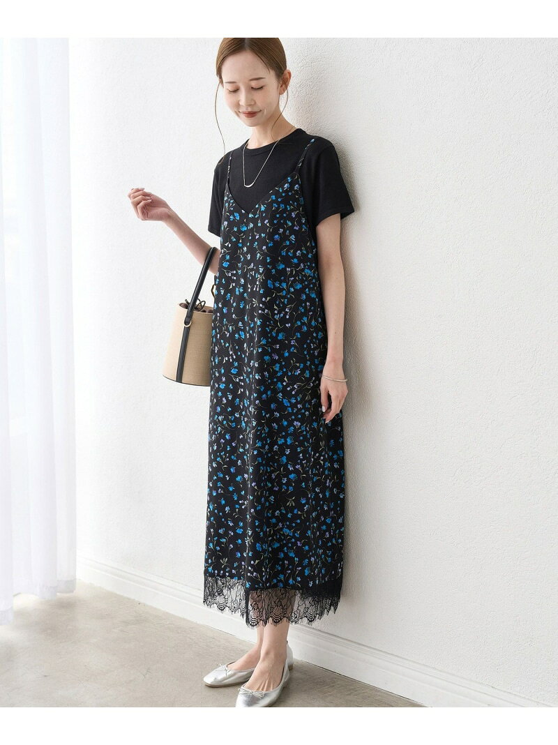 【SALE／20%OFF】アソート花柄プリントキャミワンピース ROPE' PICNIC ロペピクニック ワンピース・ドレス ワンピース ブラック【RBA_E】【送料無料】[Rakuten Fashion] jadorejunonline-10077224 J’aDoRe JUN ONLINE パッケージ画像