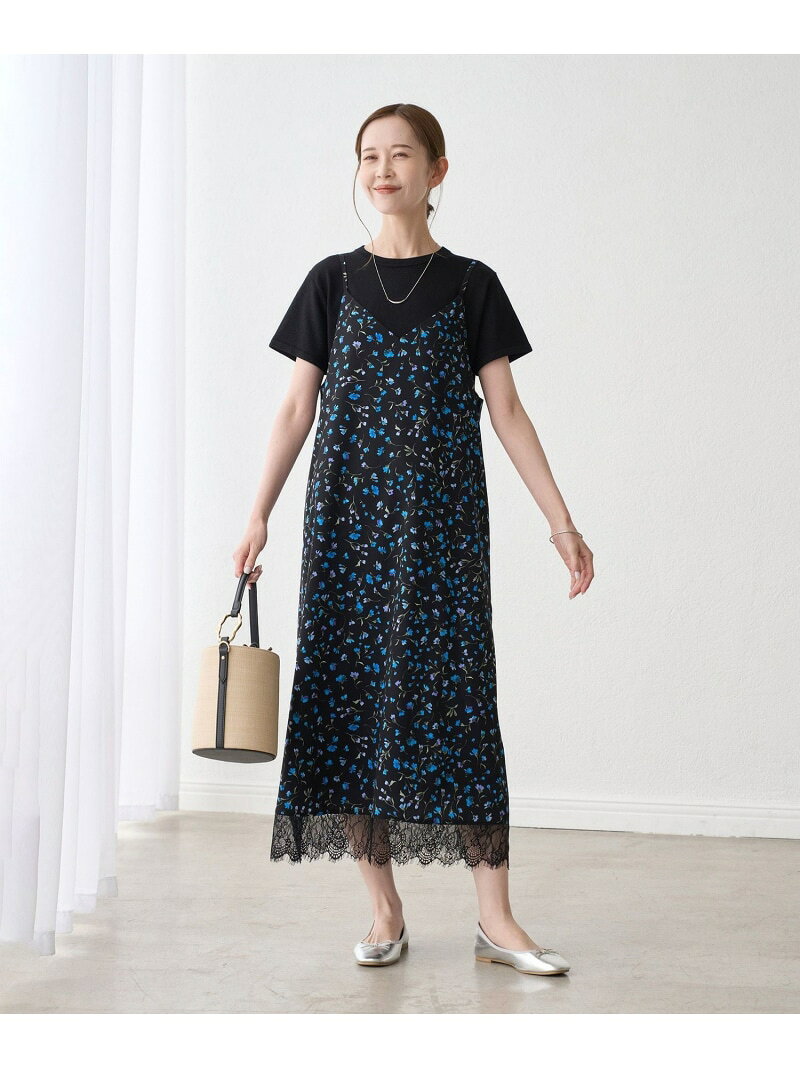 【SALE／20%OFF】アソート花柄プリントキャミワンピース ROPE' PICNIC ロペピクニック ワンピース・ドレス ワンピース ブラック【RBA_E】【送料無料】[Rakuten Fashion] jadorejunonline-10077224 J’aDoRe JUN ONLINE サンプル画像3