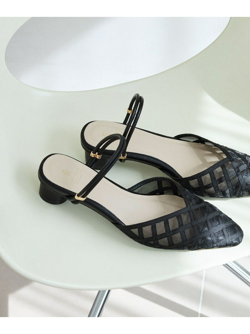 【SALE／20%OFF】チェックオーガンジーストラップサンダル ROPE' PICNIC PASSAGE ロペピクニック シューズ・靴 サンダル ブラック ピンク【RBA_E】【送料無料】[Rakuten Fashion] jadorejunonline-10075038 J’aDoRe JUN ONLINE サンプル画像3