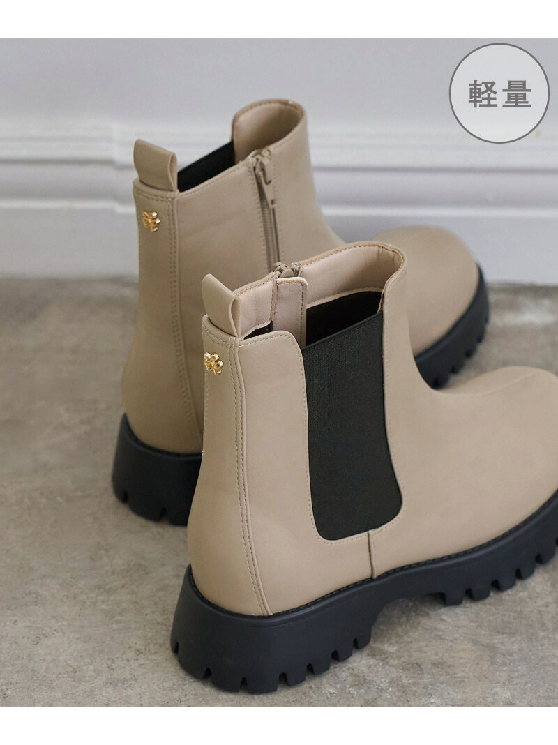 【WEB限定サイズ】レザーライクサイドゴアブーツ/軽量 ROPE' PICNIC PASSAGE ロペピクニック シューズ・靴 ブーツ ブラック ベージュ【先行予約】*【送料無料】[Rakuten Fashion] jadorejunonline-10078720 J’aDoRe JUN ONLINE サンプル画像3