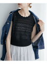【SALE/50%OFF】セットアップ対応/透かし編みテープヤーンクロップドニットプルオーバー ROPE' PICNIC ロペピクニック トップス ニット ブラ...