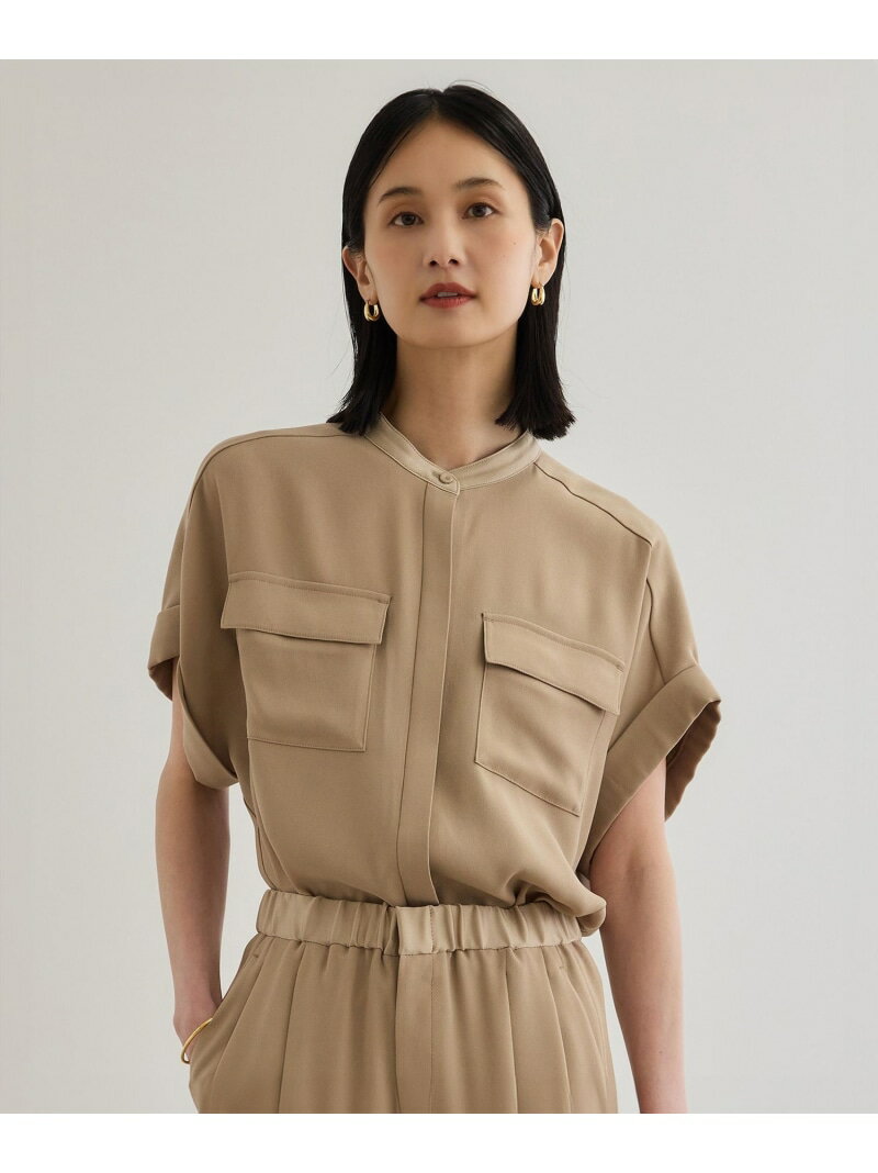Rakuten - 【洗える・カセット服】バックサテンフラップブラウス/お仕事・通勤・セットアップ対応【ドラマ着用】 ROPE' ロペ トップス シャツ・ブラウス ネイビー ベージュ ブラック ワインレッド【送料無料】[Rakuten Fashion]