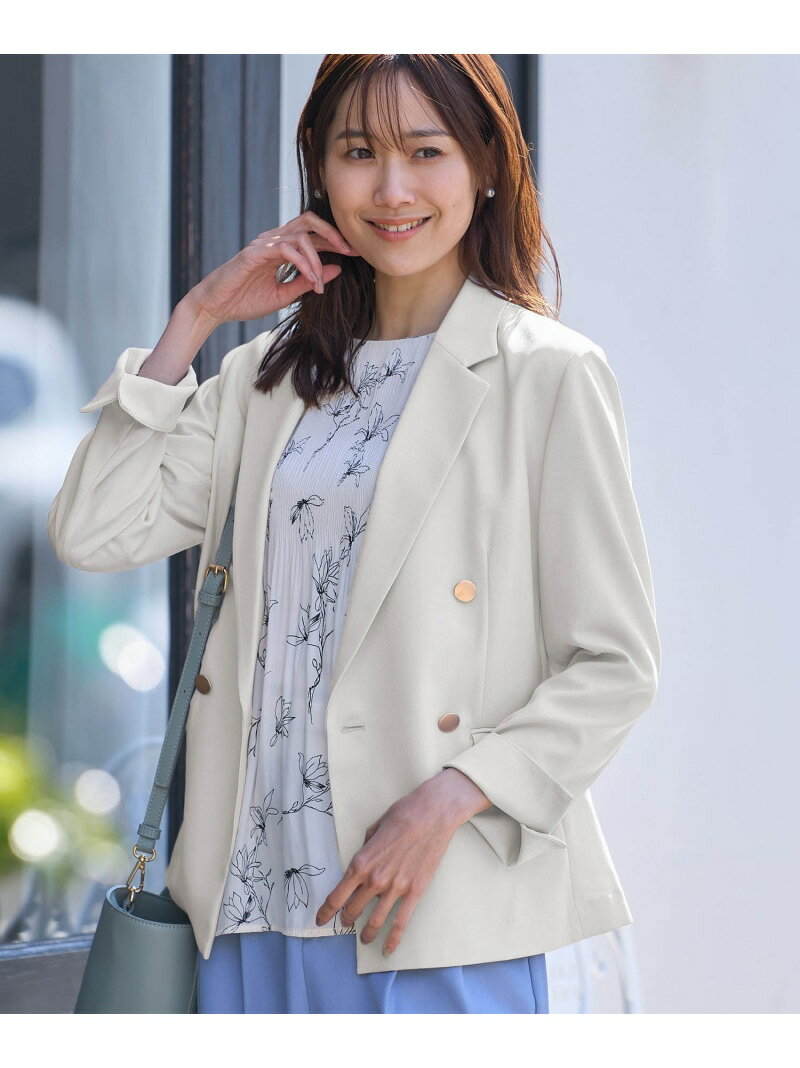 【SALE／30%OFF】【WEB限定】ブライトシリーズ/金ボタンジャケット/セットアップ対応 ROPE' PICNIC ロペピクニック ジャケット・アウター テーラードジャケット・ブレザー グレー ネイビー【RBA_E】【送料無料】[Rakuten Fashion]のサムネイル