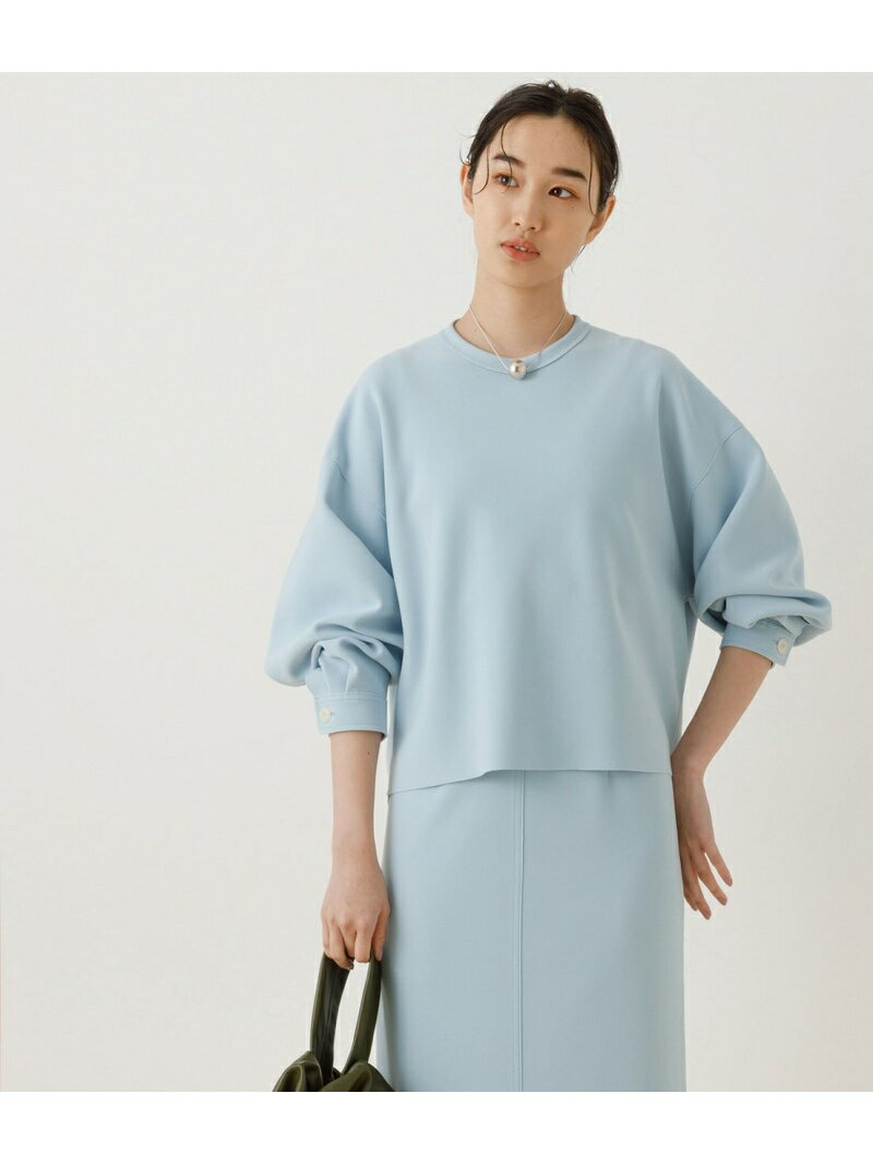 【SALE／75%OFF】【セットアップ対応】ニットジョーゼットボンディングプルオーバー ADAM ET ROPE' FEMME アダムエロペ トップス その他のトップス ホワイト ブルー【RBA_E】【送料無料】[Rakuten Fashion]のサムネイル