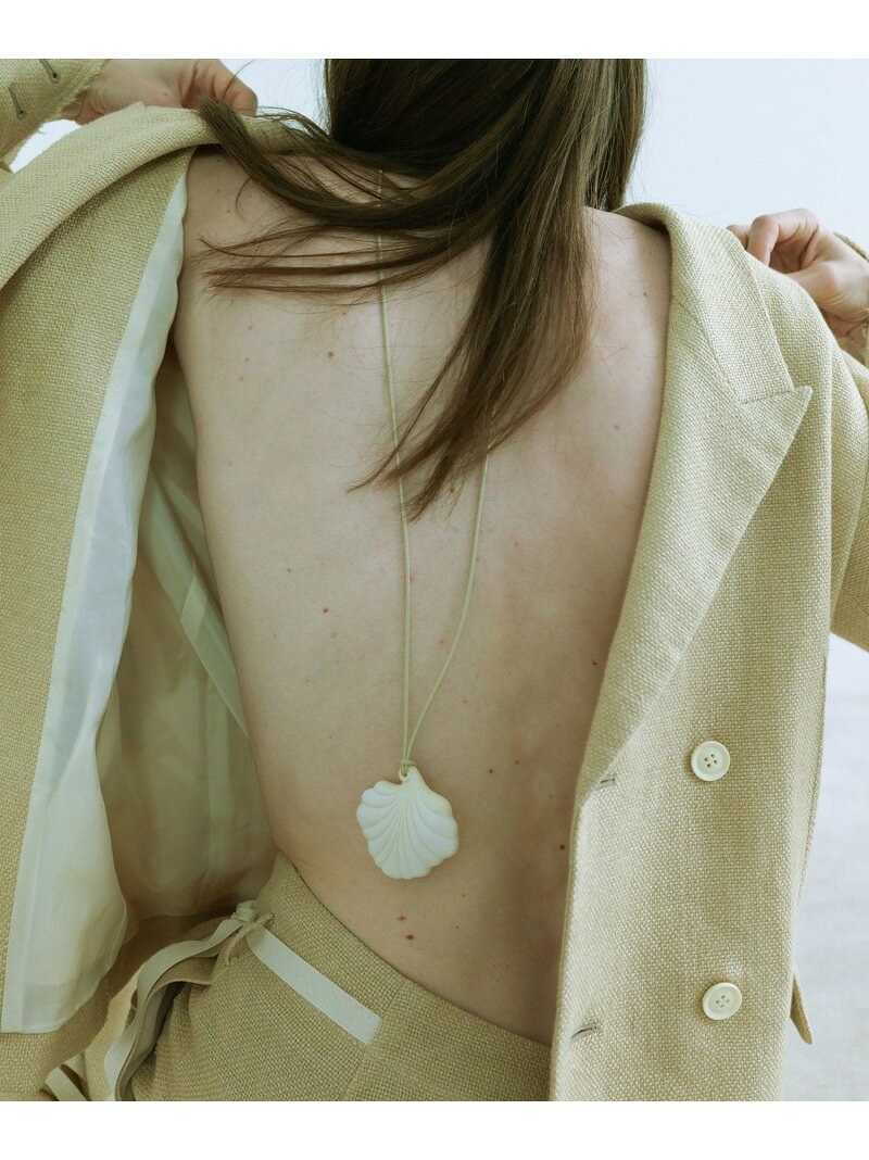 Cubic Zirconia - 【EMOELLE】Stone like shell necklace ADAM ET ROPE' FEMME アダムエロペ アクセサリー・腕時計 ネックレス【送料無料】[Rakuten Fashion]