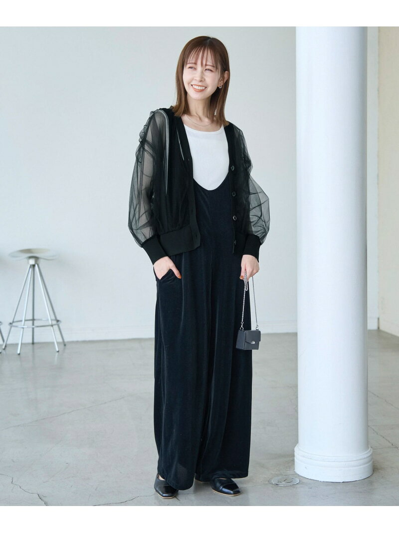 【SALE／75%OFF】シアーチュールカーディガン ROPE' PICNIC ロペピクニック トップス カーディガン ブラック ホワイト【RBA_E】[Rakuten Fashion] jadorejunonline-10060471 J’aDoRe JUN ONLINE サンプル画像3