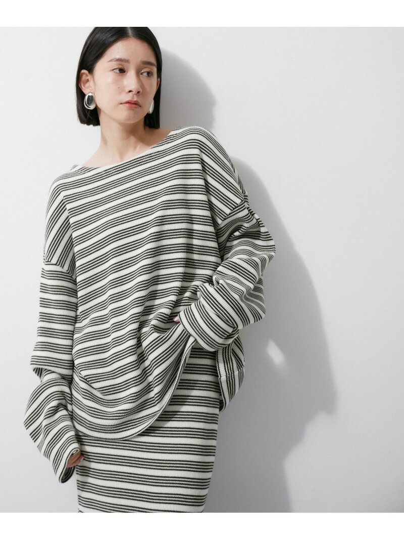 yMiller for ADAM ET ROPE'zʒWAFFLE L/S BORDER TEE ADAM ET ROPE' FEMME A_Gy gbvX Jbg\[ETVc zCg O[yz[Rakuten Fashion]