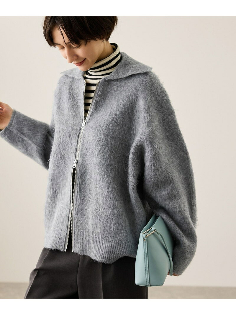 【SALE／70%OFF】【WEB限定】Wジップシャギーニットブルゾン ROPE' PICNIC ロペピクニック ジャケット・アウター ブルゾン・ジャンパー ベージュ カーキグリーン【RBA_E】[Rakuten Fashion] jadorejunonline-10070724 J’aDoRe JUN ONLINE サンプル画像2