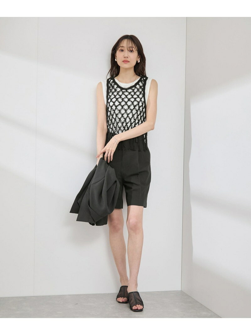【SALE／50%OFF】かぎ針ビスチェ*タンクトップセット ROPE' PICNIC ロペピクニック トップス ベスト・ジレ ブラック ベージュ【RBA_E】[Rakuten Fashion] jadorejunonline-10066176 J’aDoRe JUN ONLINE サンプル画像3