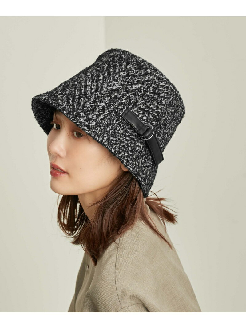 ロペピクニック 帽子 レディース 【SALE／20%OFF】CYCLEWOOLモヘヤ混ヘリンボーンベルトハット ROPE' PICNIC PASSAGE ロペピクニック 帽子 ハット ブラック ベージュ【RBA_E】[Rakuten Fashion]