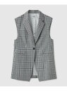 【SALE/60%OFF】ウールモヘヤ OVER GILET /セットアップ対応 ROPE' ロペ トップス ベスト・ジレ ブラック グレー【RBA_E】【送料...