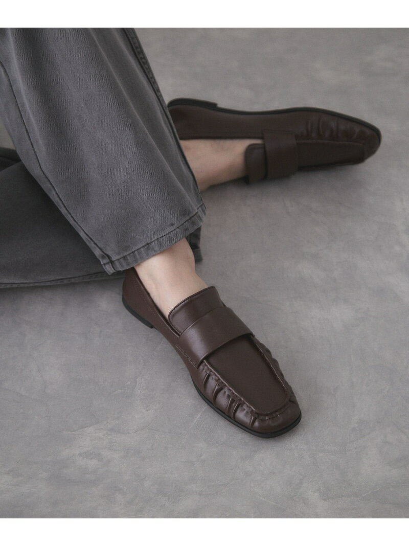 ソフトギャザーローファー/撥水・晴雨兼用 ADAM ET ROPE' FEMME アダムエロペ シューズ・靴 ローファー..