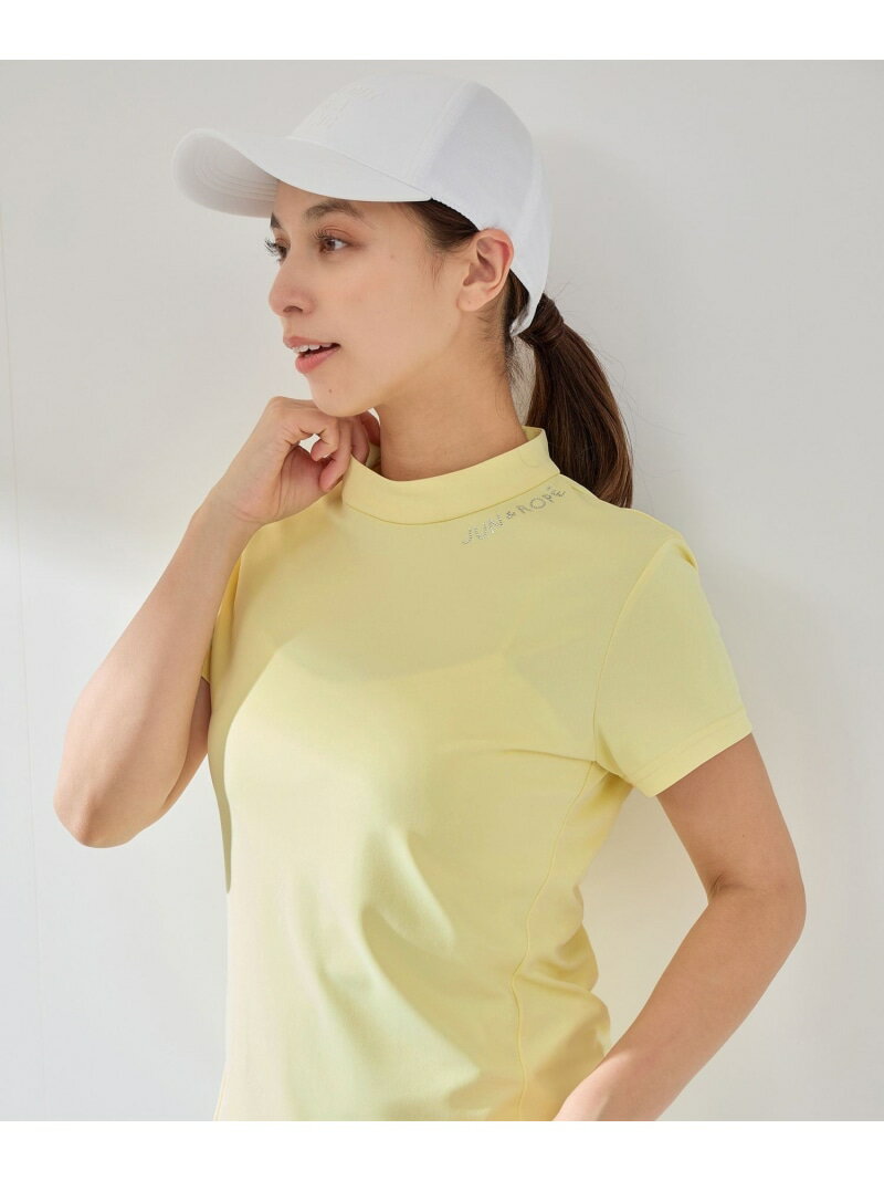 Rakuten - 【SALE／50%OFF】ラインストーン半袖モックプルオーバー/UV・速乾・接触冷感 JUN&ROPE' ジュンアンドロペ トップス カットソー・Tシャツ ホワイト イエロー ブラック【RBA_E】【送料無料】[Rakuten Fashion]