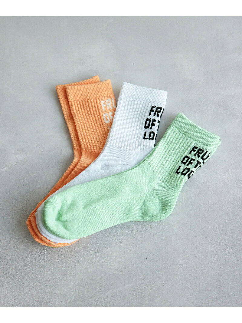 【SALE／20%OFF】【FRUIT OF THE LOOM/フルーツオブザルーム】バックロゴ3Pソックス ROPE' PICNIC PASSAGE ロペピクニック 靴下・レッグウェア 靴下 ネイビー【RBA_E】[Rakuten Fashion]