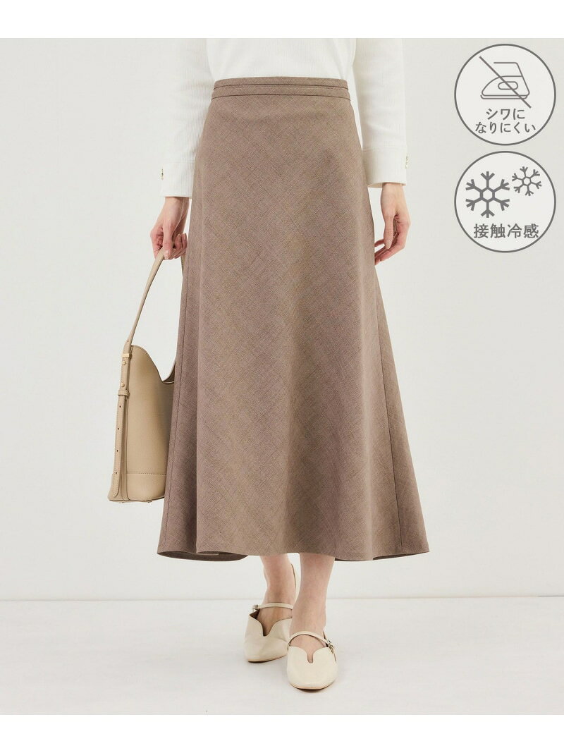 【SALE／50%OFF】メランジドビーチェックスカート/セットアップ対応・防シワ・接触冷感 ROPE' PICNIC ロペピクニック スカート その他のスカート ベージュ【RBA_E】[Rakuten Fashion] jadorejunonline-10074442 J’aDoRe JUN ONLINE サンプル画像2