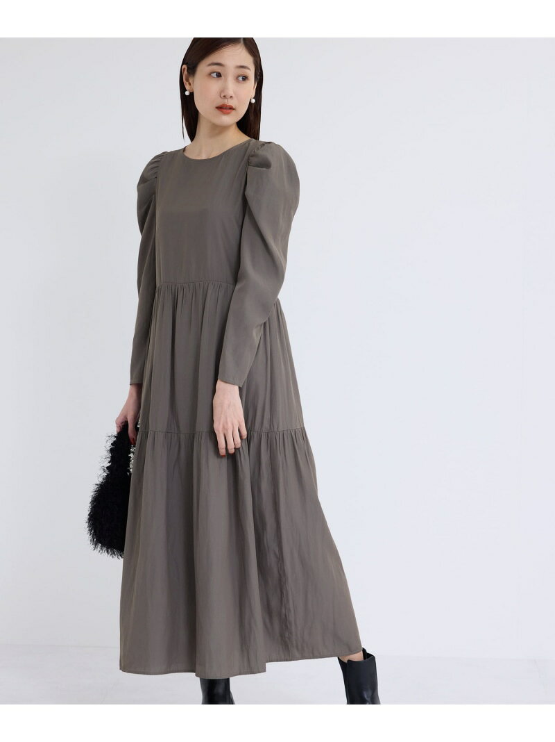【SALE／55%OFF】ティアードロングワンピース ROPE' PICNIC ロペピクニック ワンピース・ドレス ワンピース ブラウン ベージュ【RBA_E】[Rakuten Fashion] jadorejunonline-10061453 J’aDoRe JUN ONLINE サンプル画像3