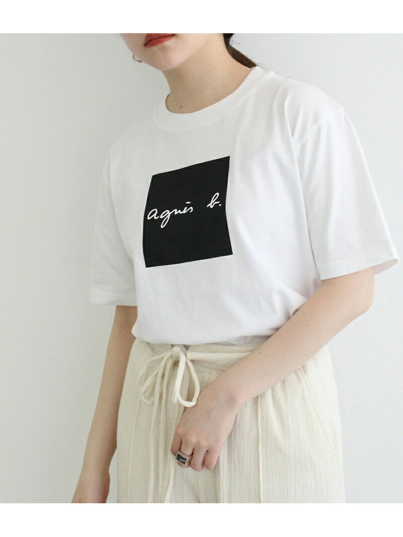 【agnes b. pour ADAM ET ROPE'】T-SHIRTS SERIGRAPHIE ADAM ET ROPE' アダムエロペ カットソー カットソーその他 ホワイト ブラック【送料無料】[Rakuten Fashion]のサムネイル