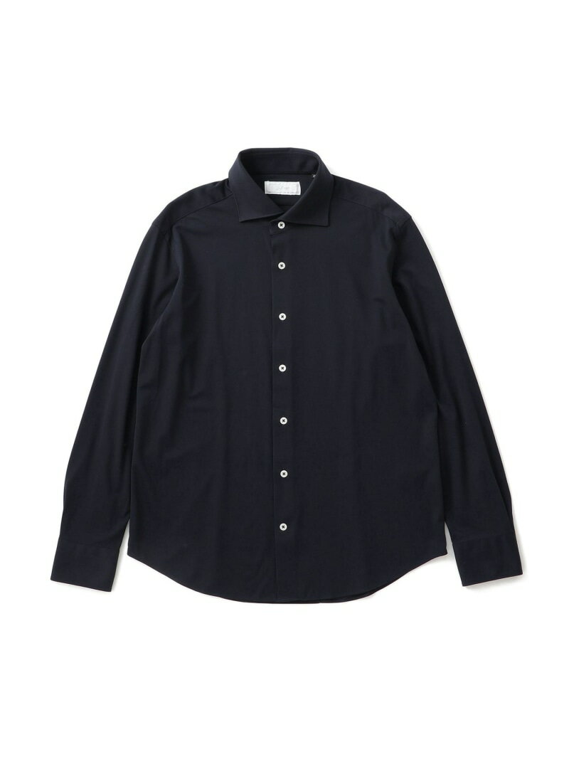 Rakuten - レーヨンナイロンストレッチワイドスプレッドシャツ JUN STANDARD PICKS ジュン スタンダード ピックス トップス シャツ・ブラウス ネイビー ホワイト グレー【送料無料】[Rakuten Fashion]