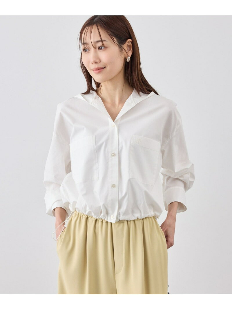 【SALE／40%OFF】フーディーシャツ ROPE' PICNIC ロペピクニック トップス シャツ・ブラウス ホワイト ブルー【RBA_E】[Rakuten Fashion] jadorejunonline-10074870 J’aDoRe JUN ONLINE サンプル画像2