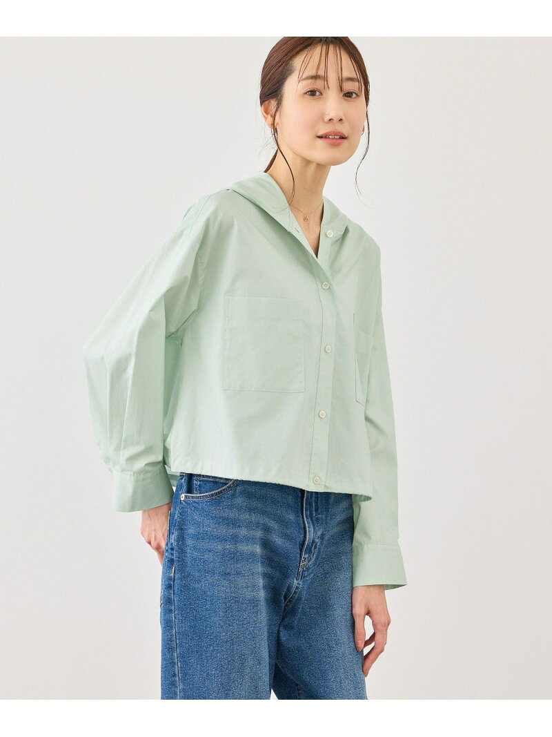 【SALE／40%OFF】フーディーシャツ ROPE' PICNIC ロペピクニック トップス シャツ・ブラウス ホワイト ブルー【RBA_E】[Rakuten Fashion] jadorejunonline-10074870 J’aDoRe JUN ONLINE サンプル画像3