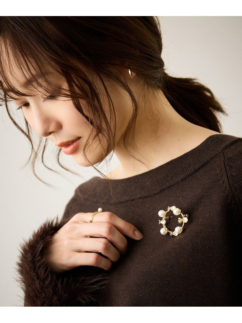【SALE／55%OFF】リボンパールブローチ ROPE' PICNIC PASSAGE ロペピクニック アクセサリー・腕時計 ブローチ・コサージュ・バッジ シルバー ゴールド【RBA_E】[Rakuten Fashion] jadorejunonline-10071604 J’aDoRe JUN ONLINE サンプル画像3