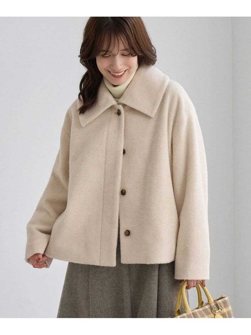 【SALE／5%OFF】ソフトブークレー ビックカラーコート ROPE' PICNIC ロペピクニック ジャケット・アウター その他のジャケット・アウター グレー ベージュ ブルー【RBA_E】【先行予約】*【送料無料】[Rakuten Fashion] jadorejunonline-10078557 J’aDoRe JUN ONLINE サンプル画像2