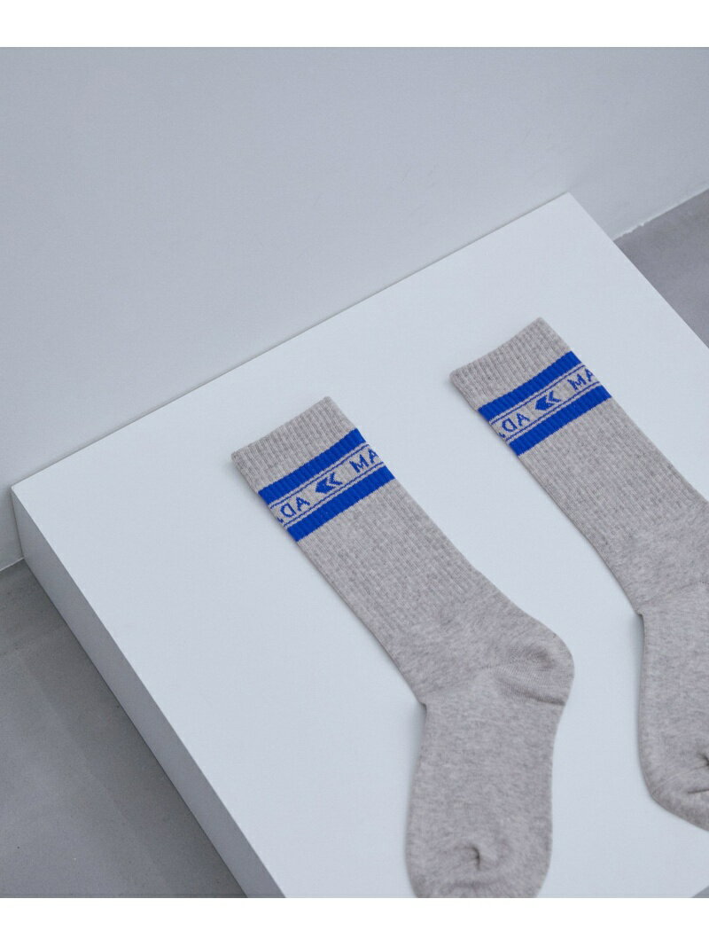 Rakuten - ロゴラインソックス ADAM ET ROPE' FEMME アダムエロペ 靴下・レッグウェア 靴下 ホワイト グレー[Rakuten Fashion]
