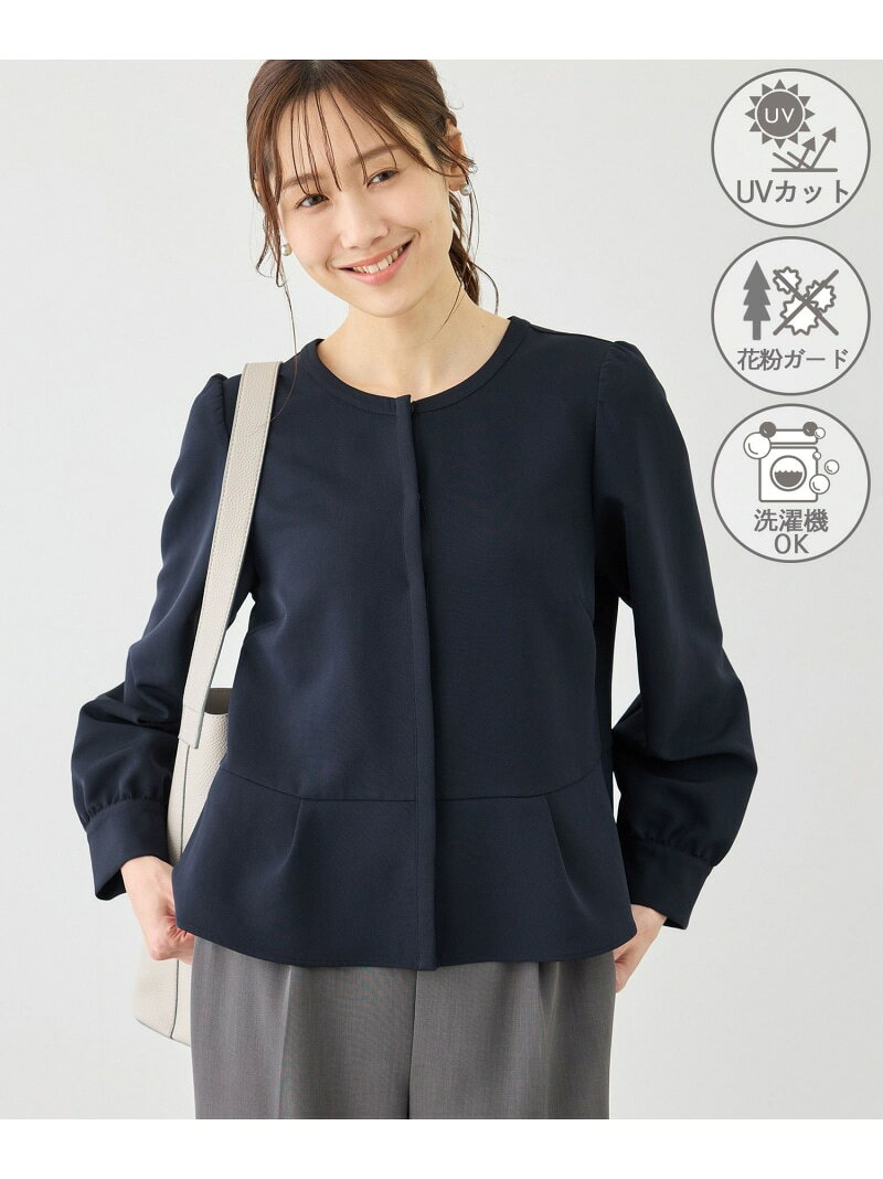 【WEB限定】360°ウルトラストレッチ 羽織れるペプラムブラウス/ 花粉ガード・セットアップ対応 ROPE' PICNIC ロペピクニック トップス シャツ・ブラウス ベージュ ブラック ネイビー【送料無料】[Rakuten Fashion] jadorejunonline-10073776 J’aDoRe JUN ONLINE パッケージ画像