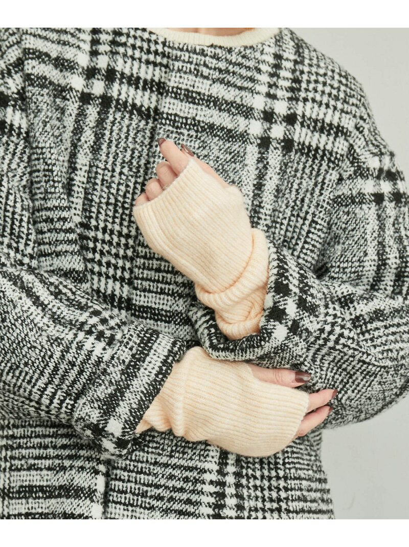 【SALE／55%OFF】ウィンターカラーリサイクルヤーンニットロンググローブ ROPE' PICNIC PASSAGE ロペピクニック ファッション雑貨 手袋 パープル ブルー ホワイト グレー【RBA_E】[Rakuten Fashion]