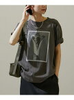 【WEB限定】【KARL BLOSSFELDT(カールブロスフェルト)】フォトTシャツ/24SS SALON adam et rope' サロン アダム エ ロペ トップス カットソー・Tシャツ グレー ホワイト【送料無料】[Rakuten Fashion]