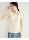 【SALE/80%OFF】アシンメトリービッグカラーノースリーブニット【sustainable】 VIS ビス トップス カットソー・Tシャツ ホワイト ネイビ...