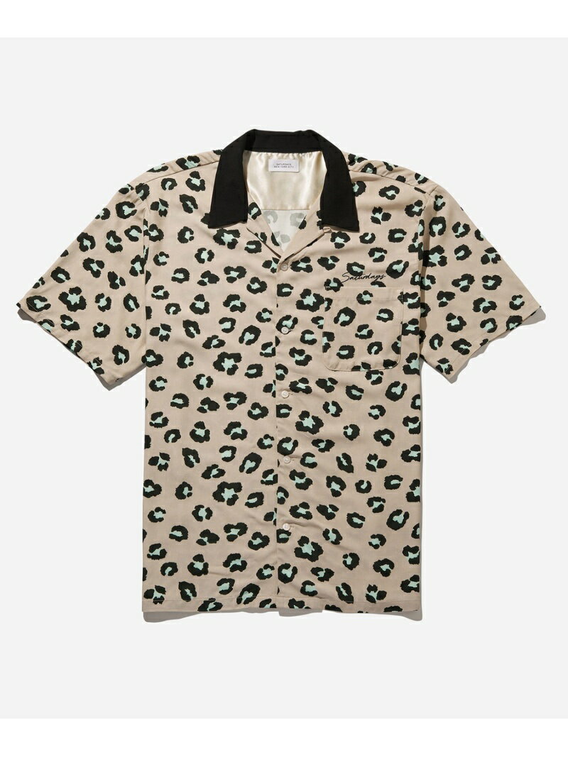 【SALE／40 OFF】Leopard Open Collar S/S Shirt Saturdays NYC サタデーズ ニューヨークシティ トップス シャツ ブラウス レッド ネイビー【RBA_E】【送料無料】 Rakuten Fashion