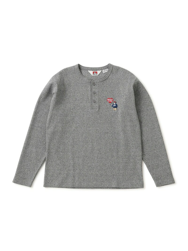 Rakuten - 【BENDAVIS別注】エンブロイダリテレコヘンリーネック j.n.r.d ジュン スタンダード ピックス トップス カットソー・Tシャツ ブラック ホワイト【送料無料】[Rakuten Fashion]