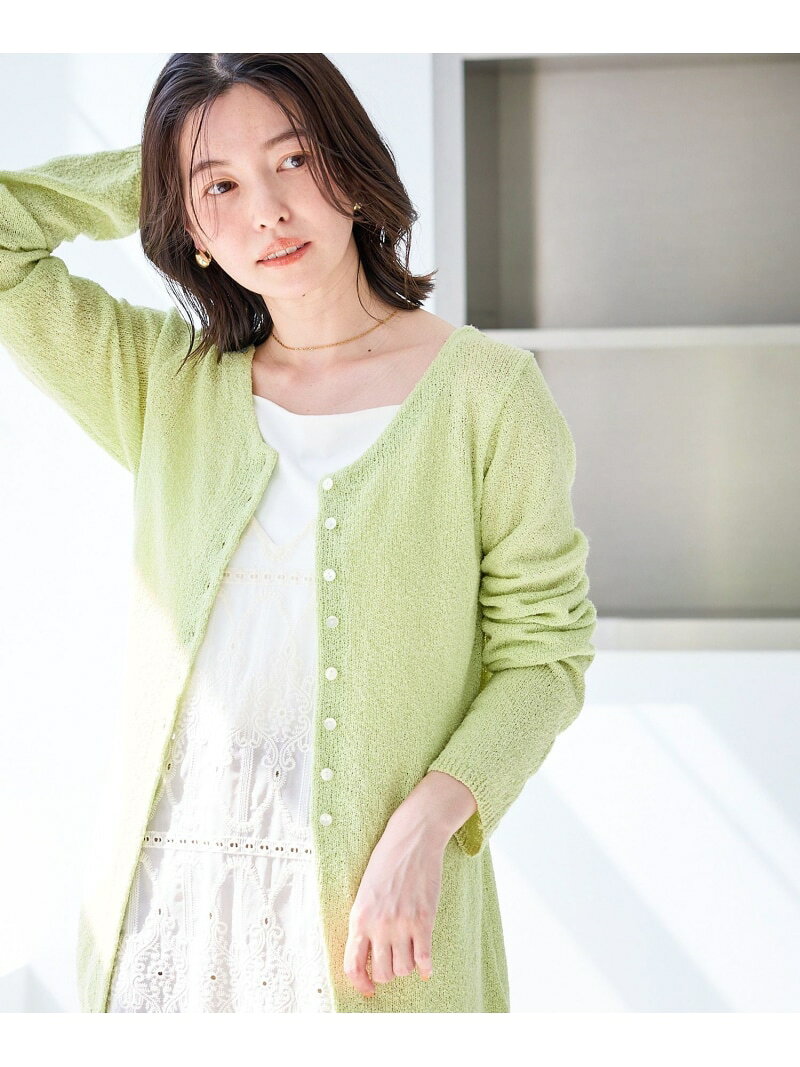 【SALE／50%OFF】【WEB限定】多ボタンミドル丈シアーカーディガン ROPE' PICNIC ロペピクニック トップス カーディガン ブラック グリーン ベージュ【RBA_E】[Rakuten Fashion] jadorejunonline-10074656 J’aDoRe JUN ONLINE サンプル画像3