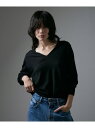 【SALE/10%OFF】ウォッシャブルウールVネックプルオーバー SALON adam et rope' サロン アダム エ ロペ トップス ニット ベージュ...