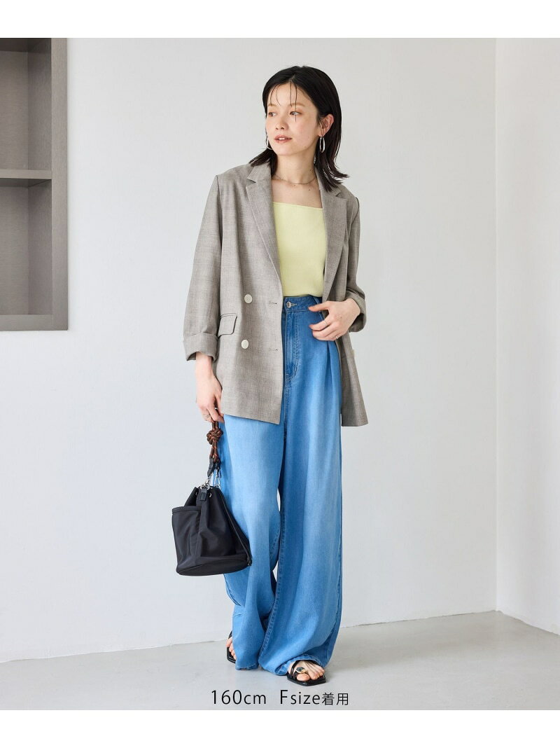 【SALE／50%OFF】メランジドビーチェックジャケット/セットアップ対応・防シワ・接触冷感 ROPE' PICNIC ロペピクニック ジャケット・アウター テーラードジャケット・ブレザー ベージュ【RBA_E】【送料無料】[Rakuten Fashion] jadorejunonline-10074446 J’aDoRe JUN ONLINE サンプル画像3